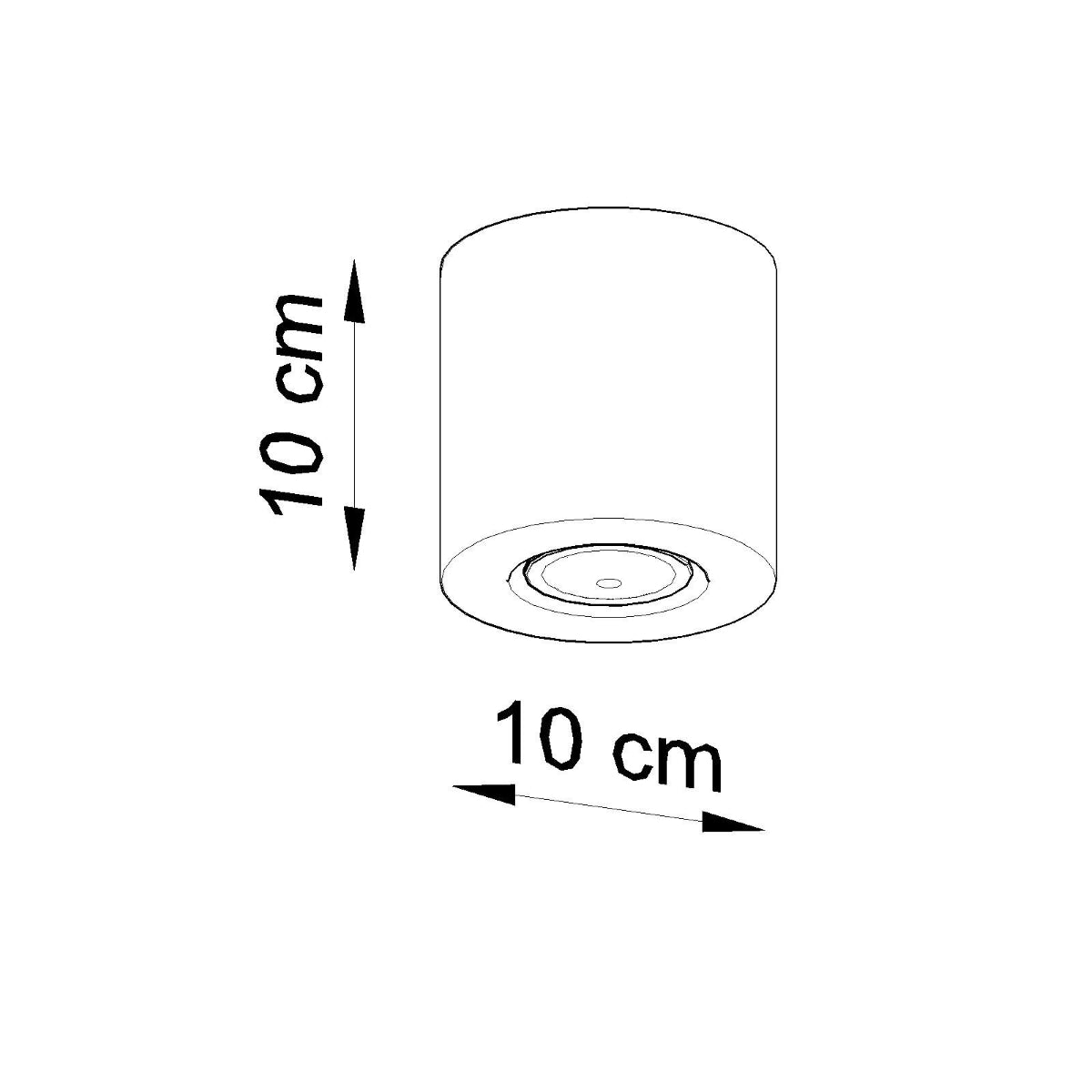 Beton-Deckenleuchte "Orbis"