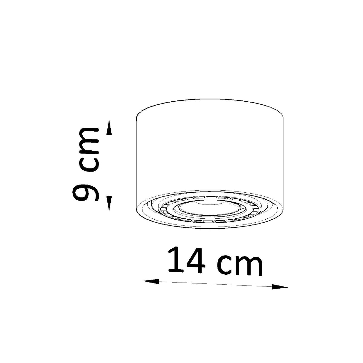 Beton-Deckenleuchte "Basic 1"