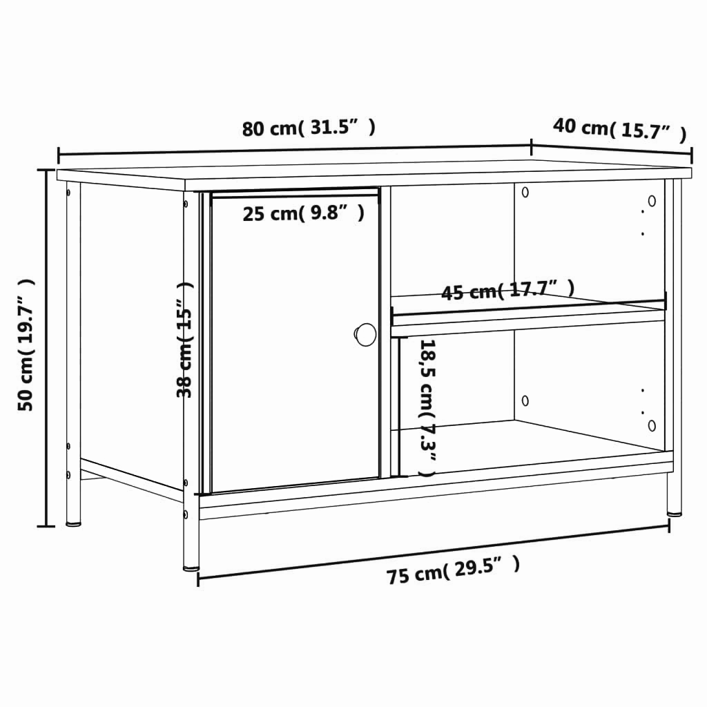 Lowboard 80x40x50 cm