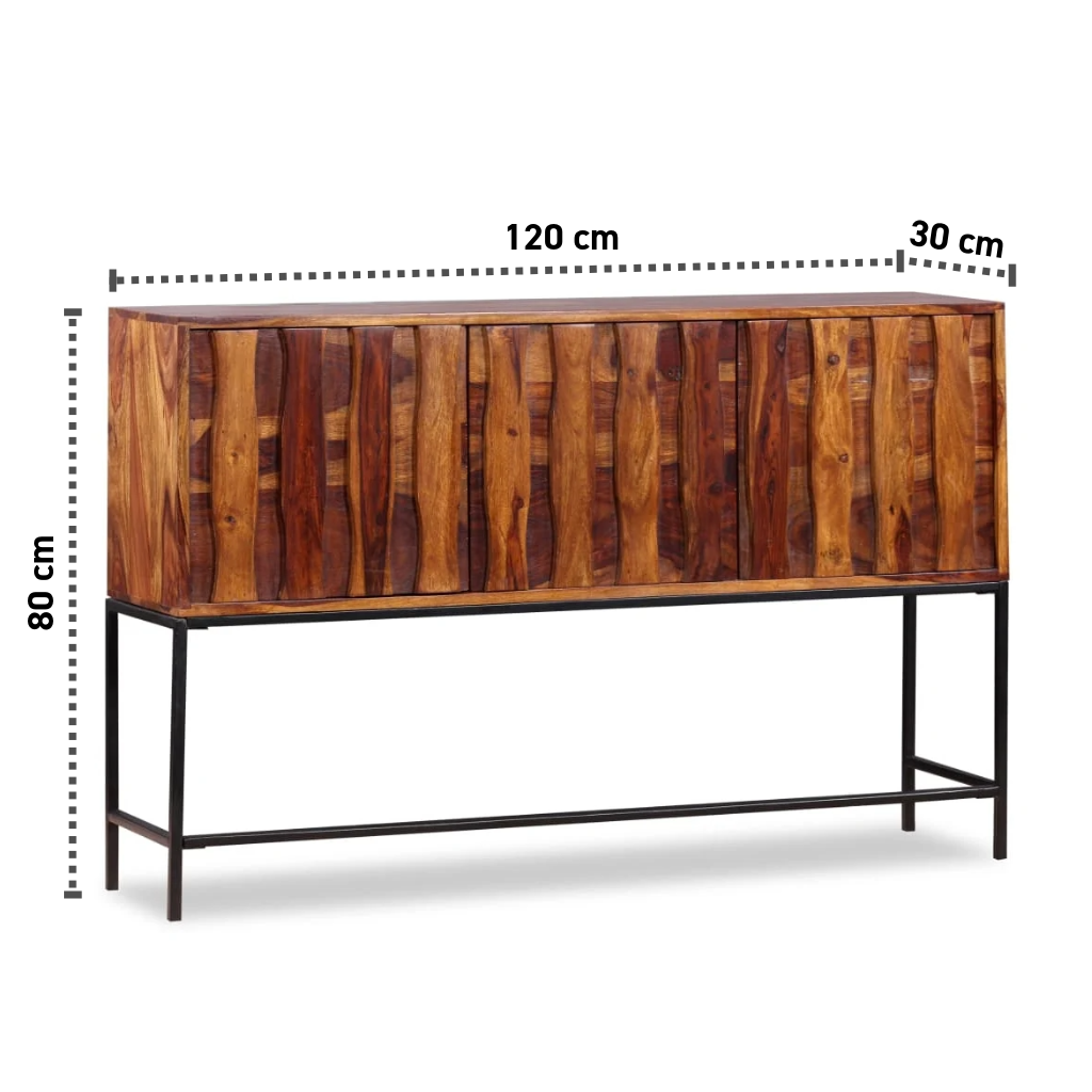 Sideboard 120x30x80 cm Massives Palisanderholz