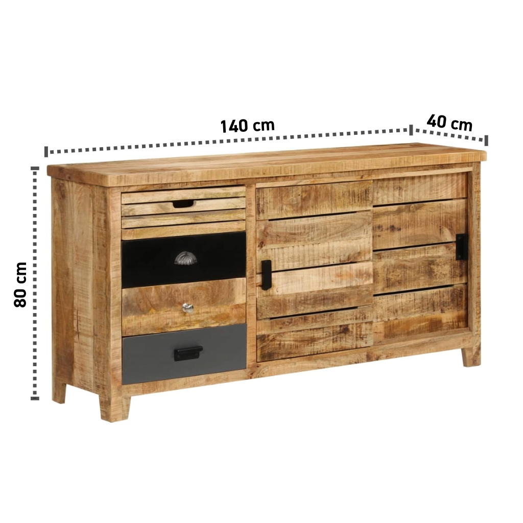 Sideboard 160x40x80 cm Massives Mangoholz