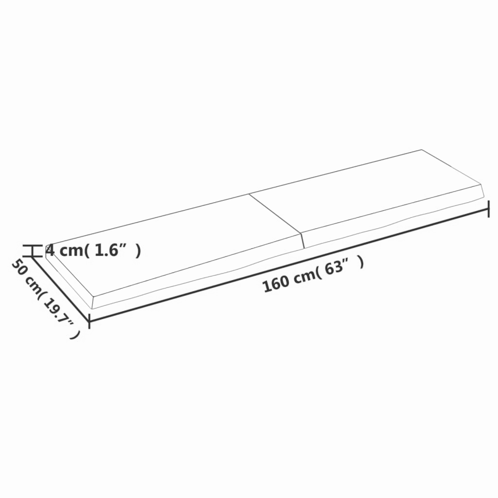 Wandregal 140-220 cm Eichenholz