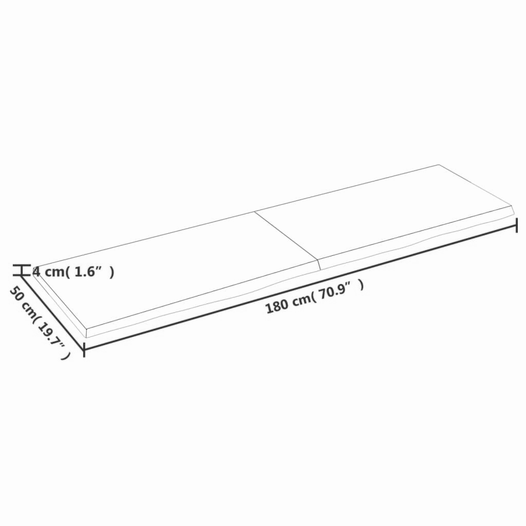 Wandregal 140-220 cm Eichenholz