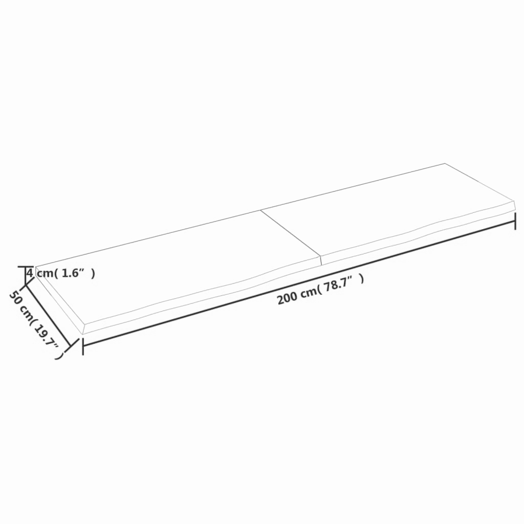 Wandregal 140-220 cm Eichenholz