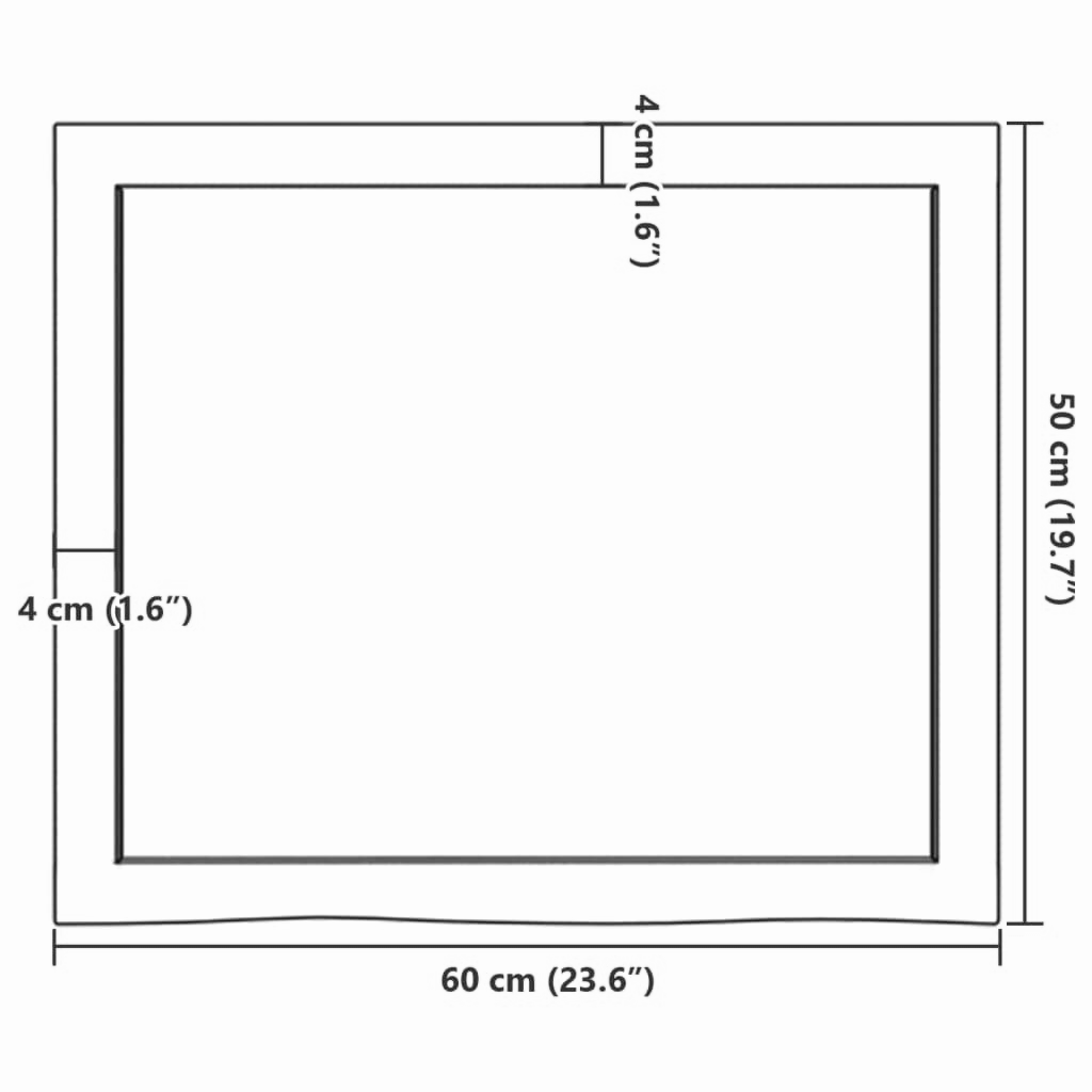 Wandregal 40-120 cm Eichenholz