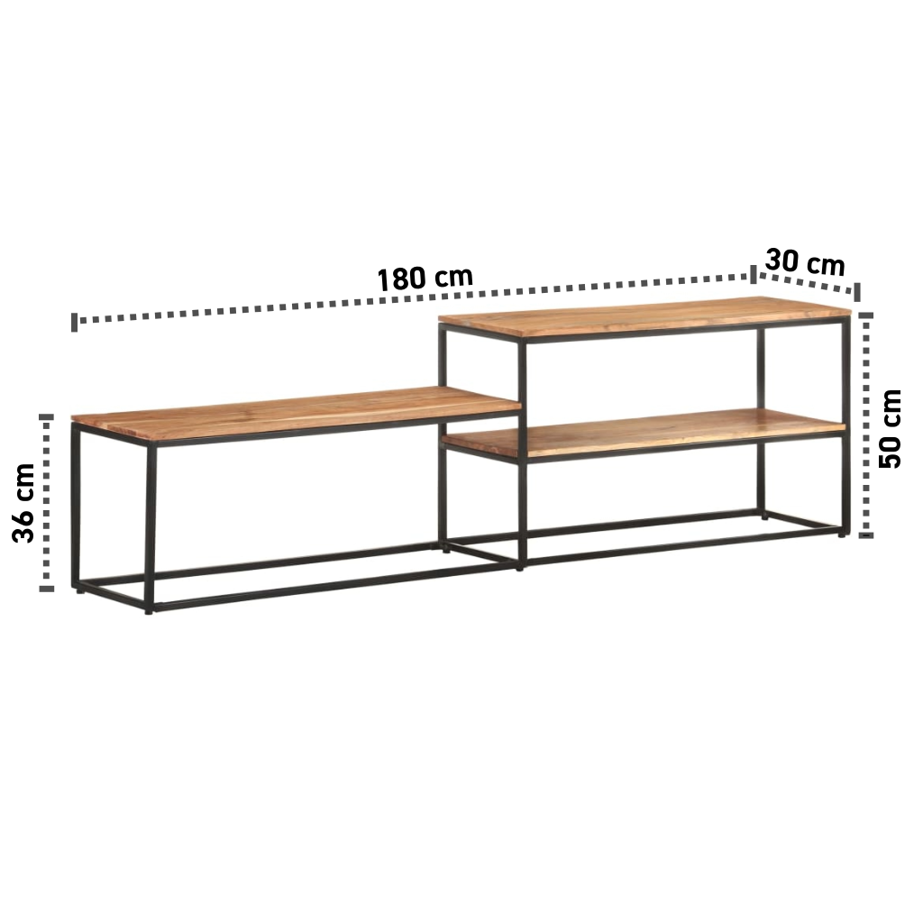 Lowboard 180x30x50 cm Massivholz