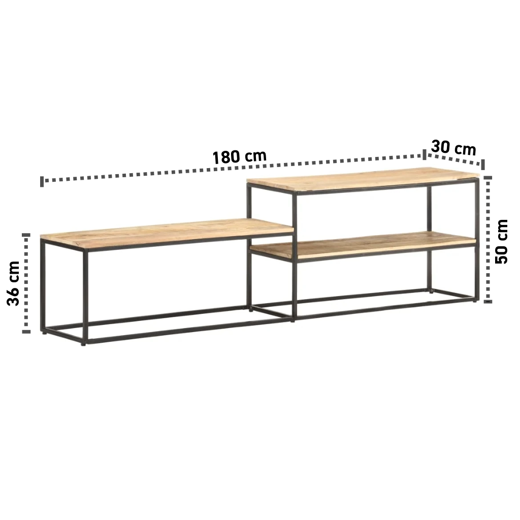 Lowboard 180x30x50 cm Massivholz