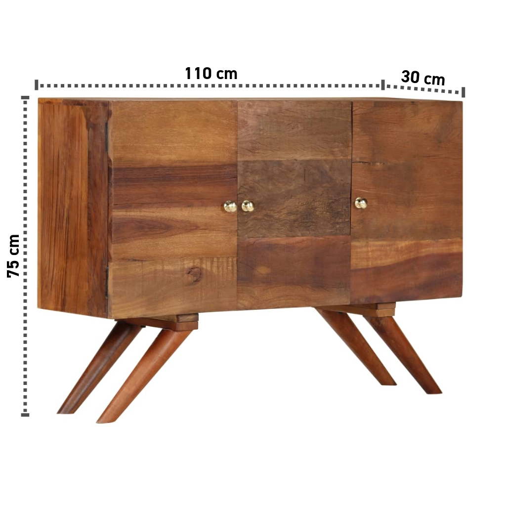 Recyceltes Sideboard 110x30x75 cm