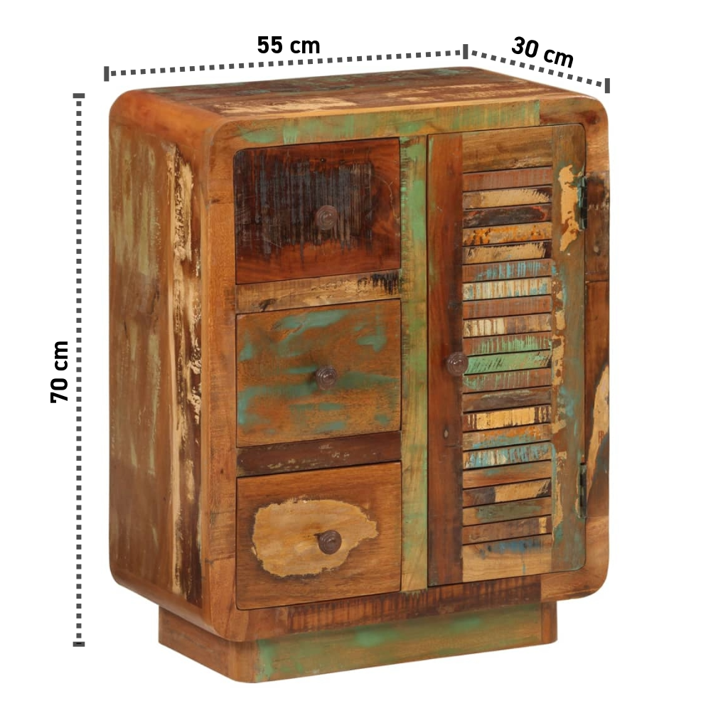 Recyceltes Sideboard 55x30x70 cm