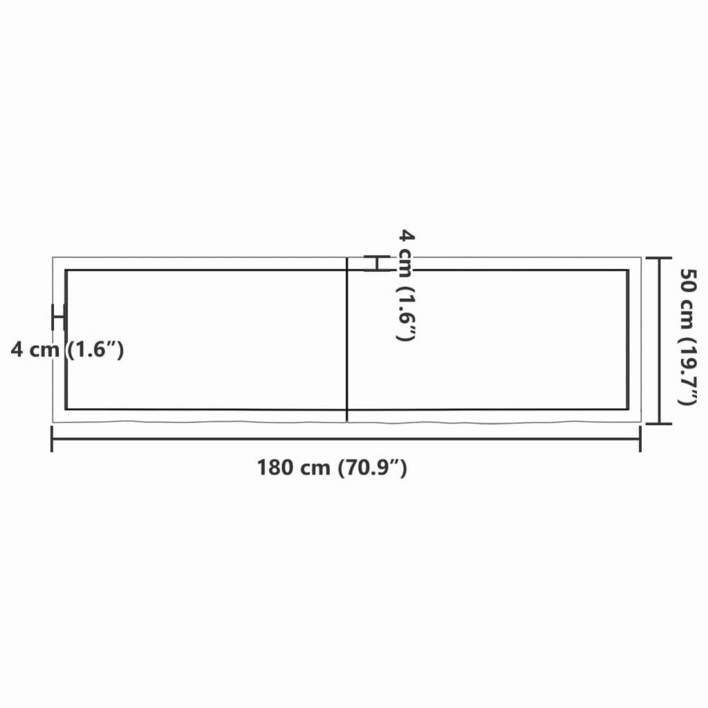 Wandregal 140-220 cm Eichenholz