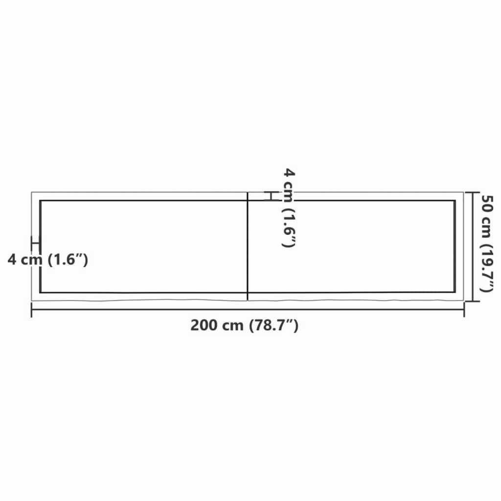 Wandregal 140-220 cm Eichenholz