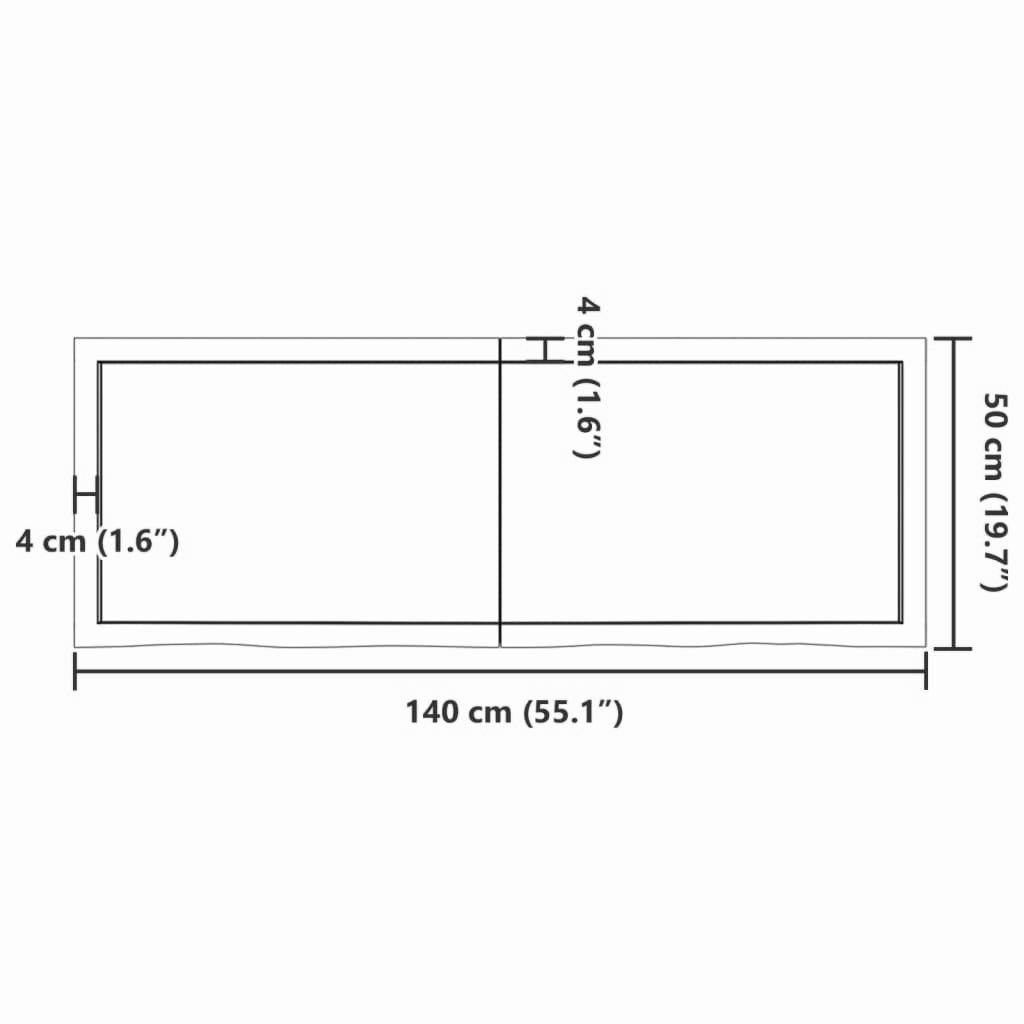 Wandregal 140-220 cm Eichenholz Lasiert