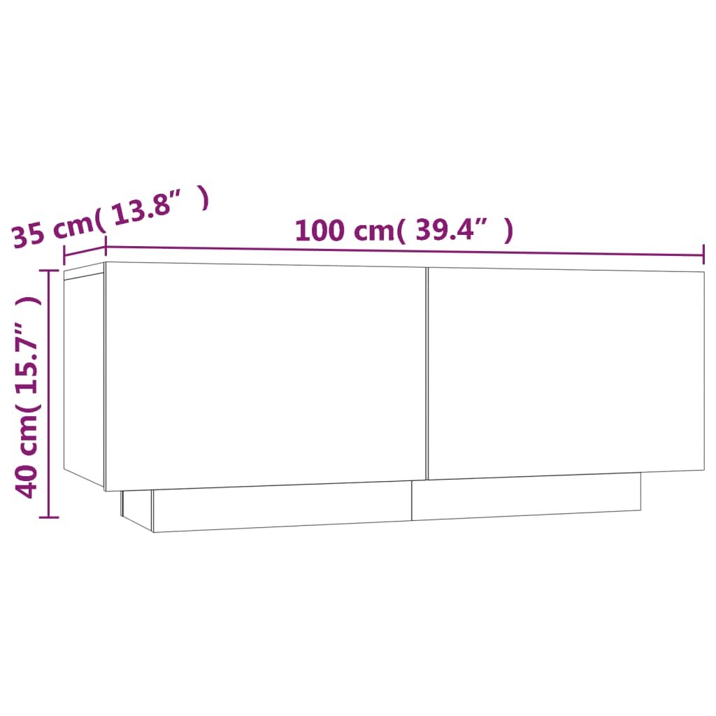 3-tlg. Lowboard LED-Beleuchtung 300x35x40 cm