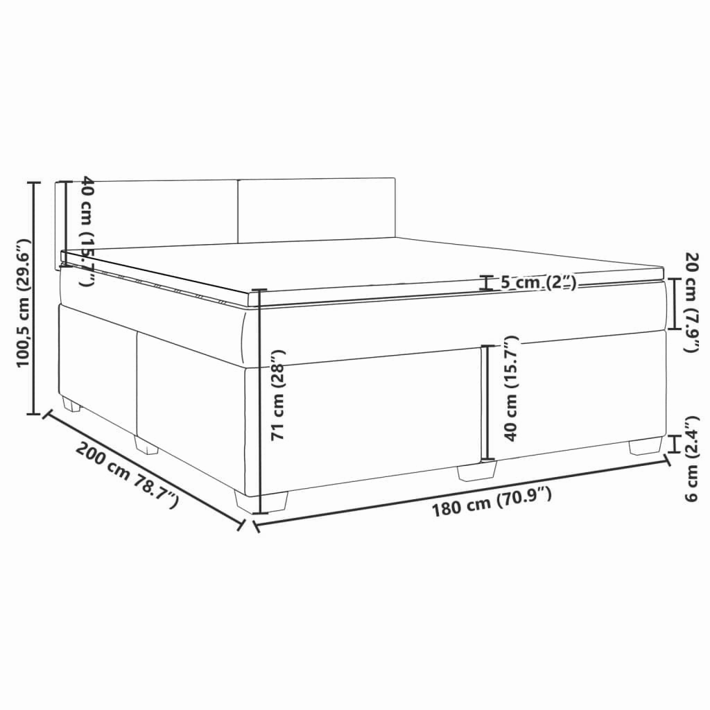 Boxspringbett ''Pure'' mit Matratze 180x200 cm