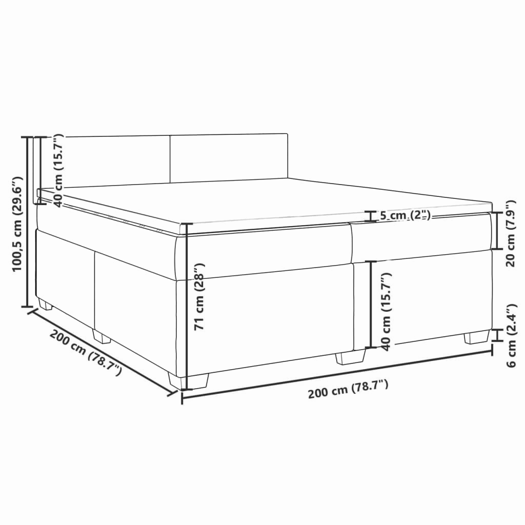 Boxspringbett ''Pure'' mit Matratze 200x200 cm