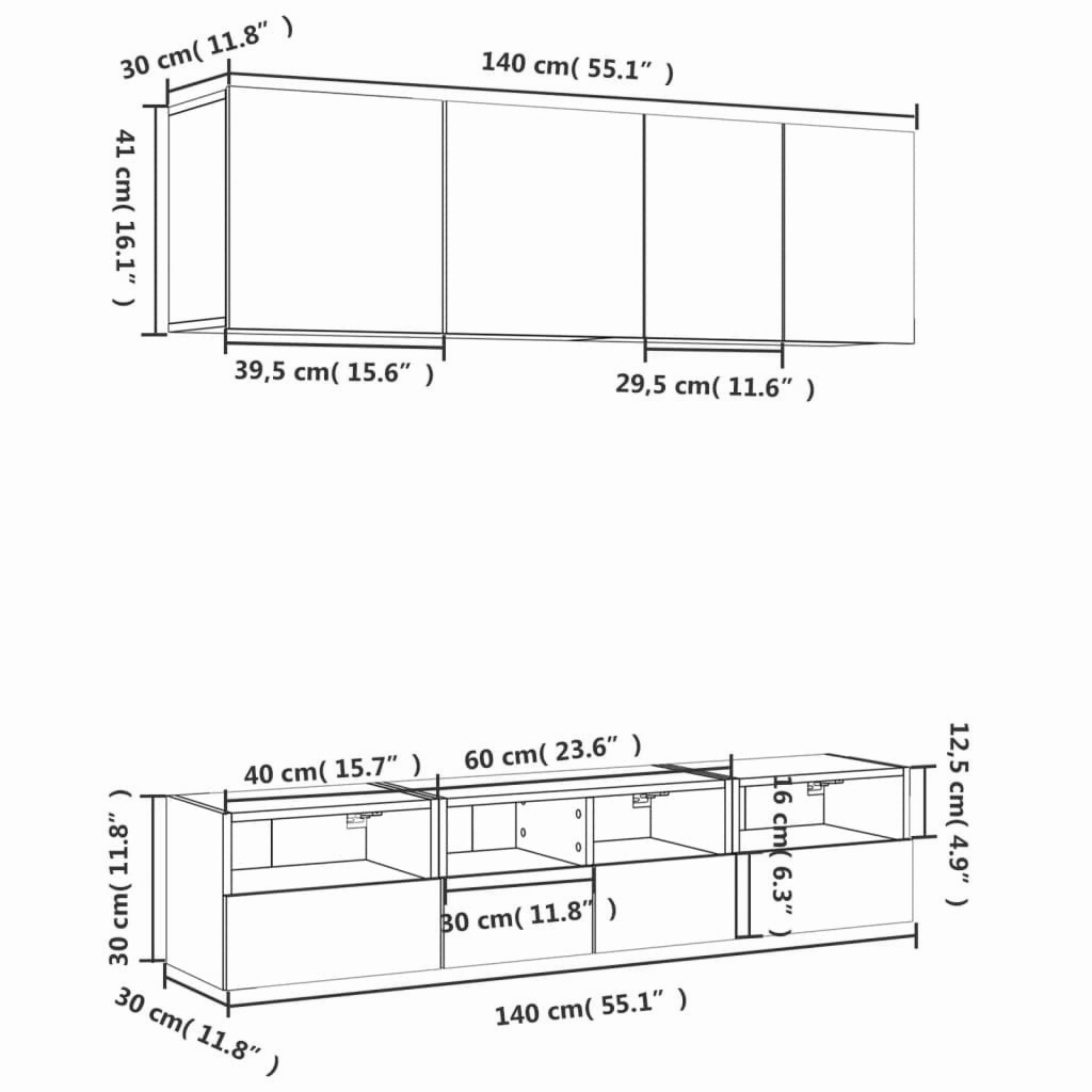 5-tlg. Wohnwand