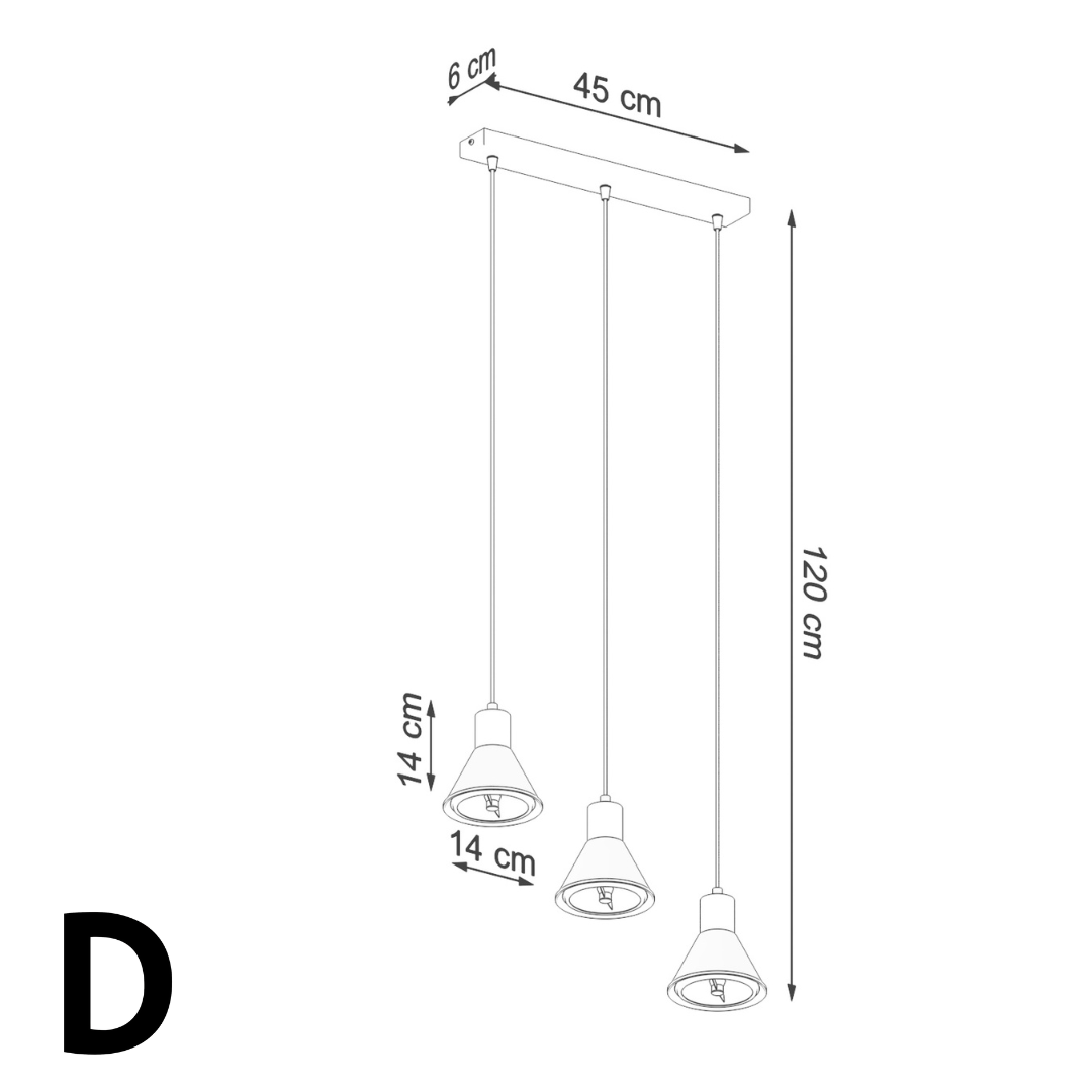 Hängeleuchte [ES111] "Taleja 3"