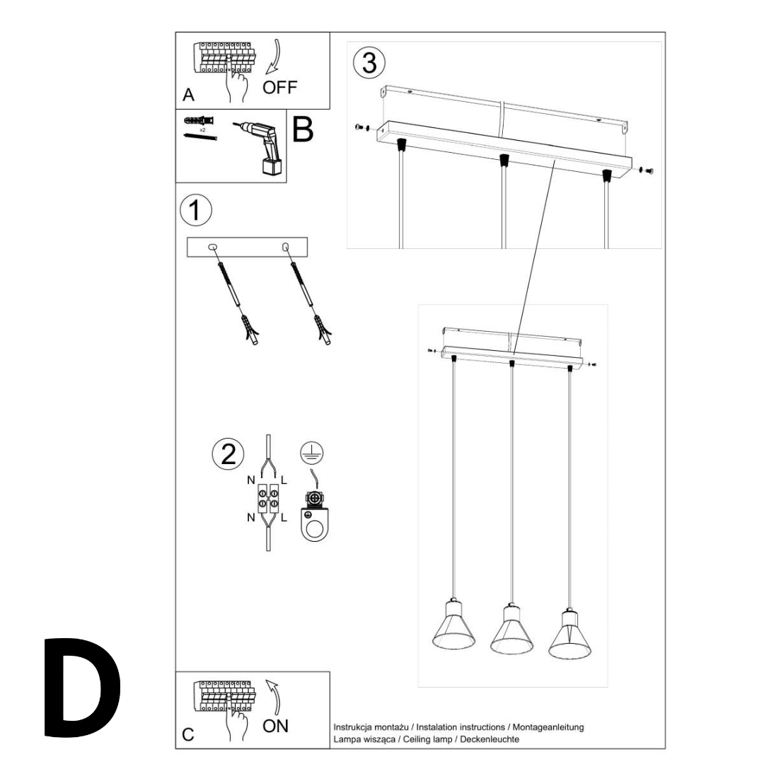 Hängeleuchte [ES111] "Taleja 3"