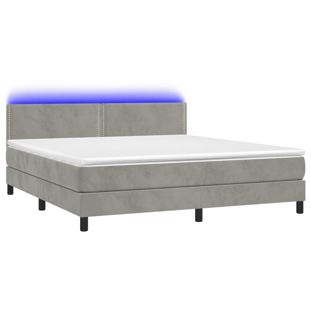 Boxspringbett ''Nailed'' mit Matratze & LED 160x200 cm