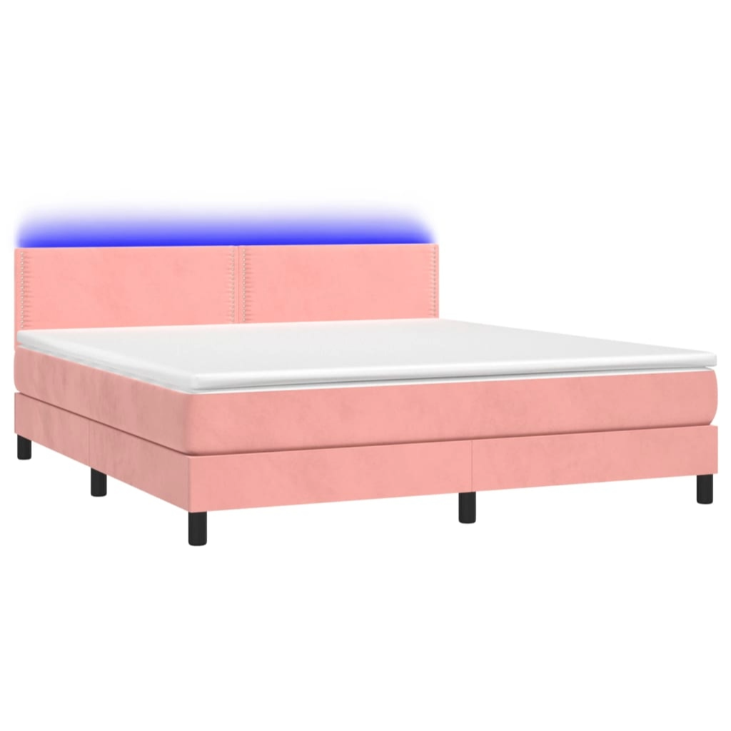 Boxspringbett ''Nailed'' mit Matratze & LED 160x200 cm