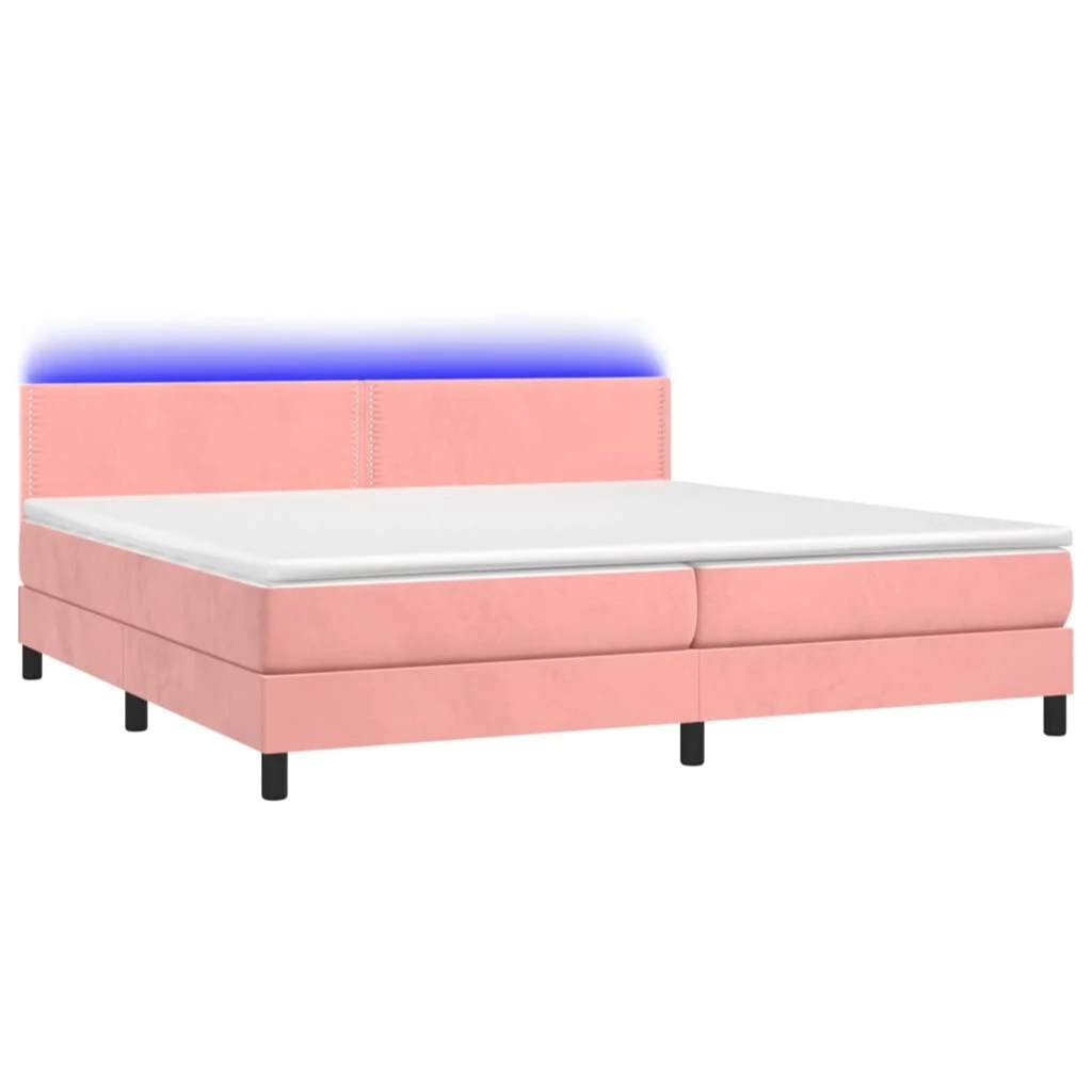 Boxspringbett ''Nailed'' mit Matratze & LED 200x200 cm