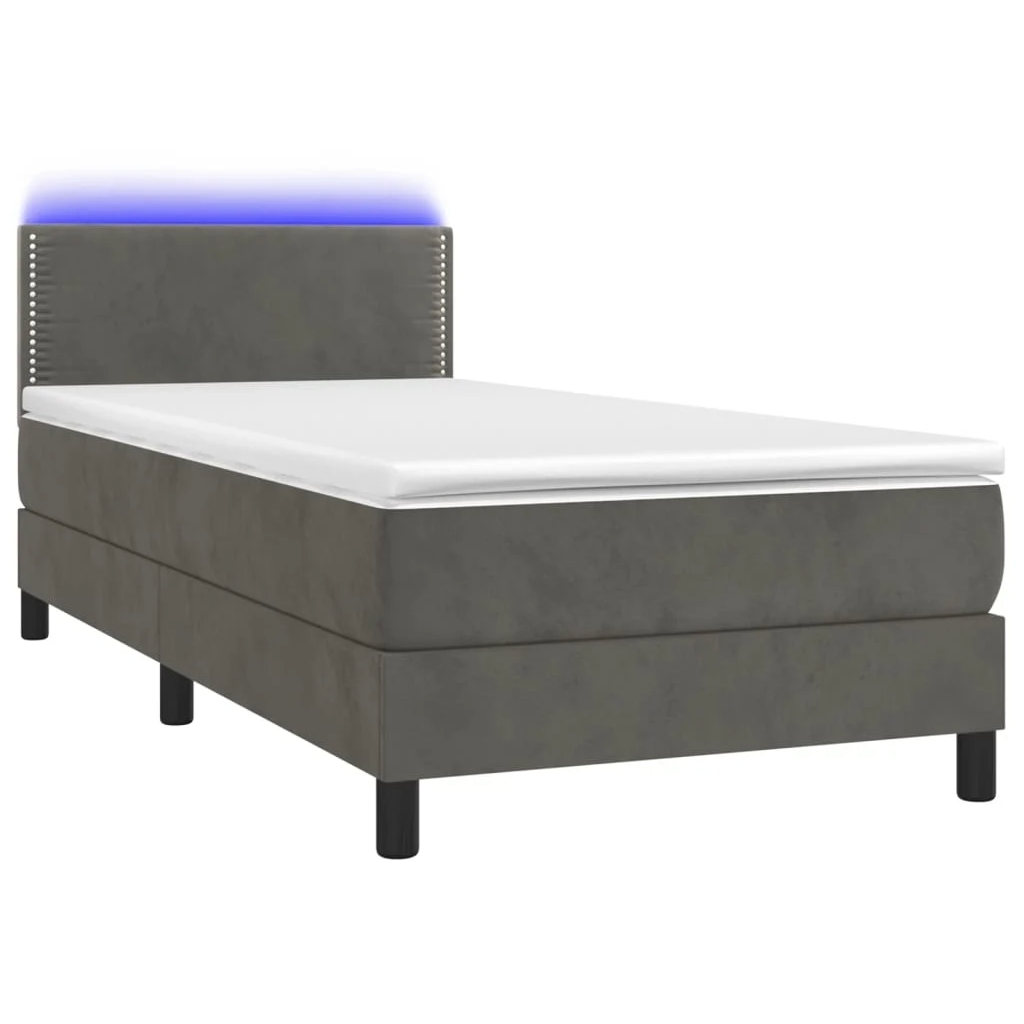 Boxspringbett ''Nailed'' mit Matratze & LED 90x200 cm