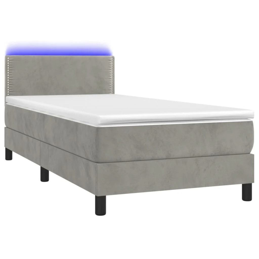 Boxspringbett ''Nailed'' mit Matratze & LED 90x200 cm