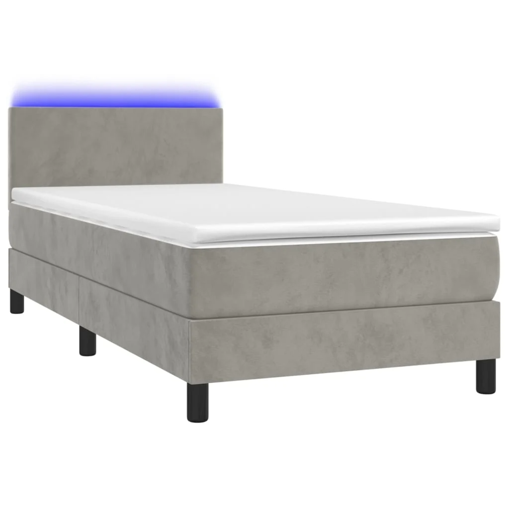 Boxspringbett ''Pure'' mit Matratze & LED 90x200 cm