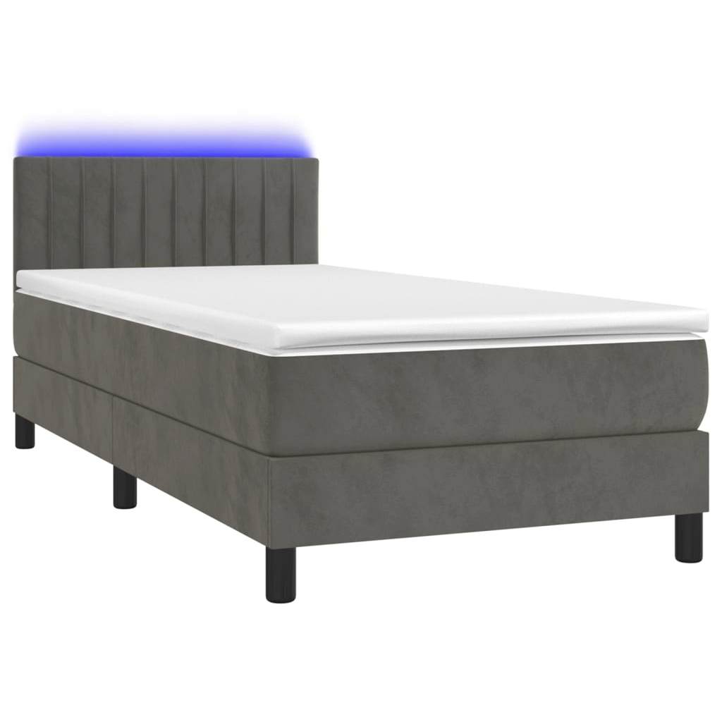 Boxspringbett ''Striped'' mit Matratze & LED 100x200 cm