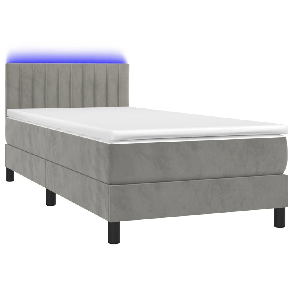 Boxspringbett ''Striped'' mit Matratze & LED 100x200 cm