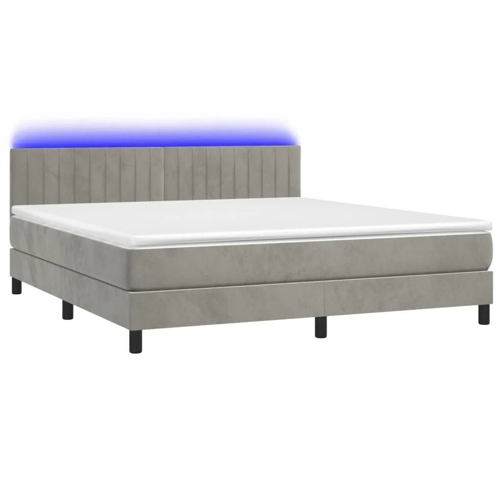 Boxspringbett ''Striped'' mit Matratze & LED 180x200 cm