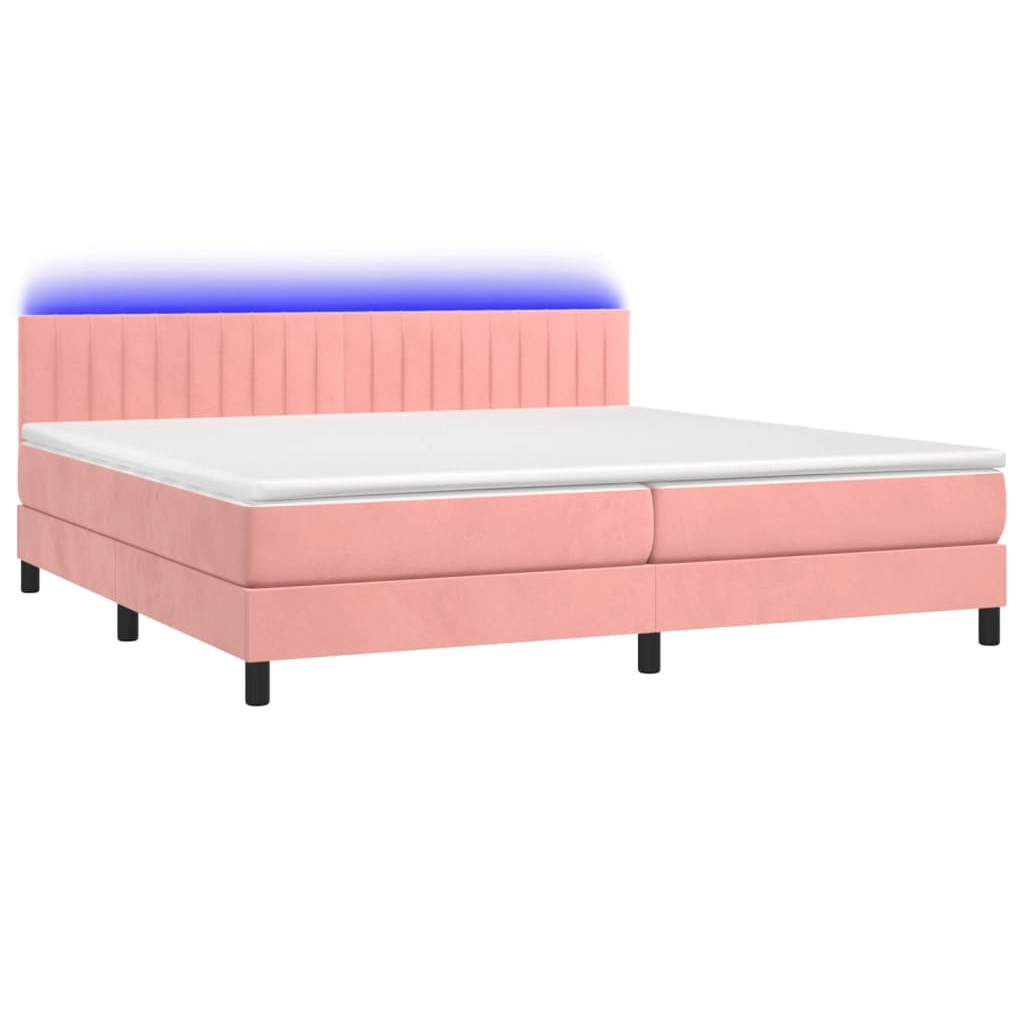 Boxspringbett ''Striped'' mit Matratze & LED 200x200 cm