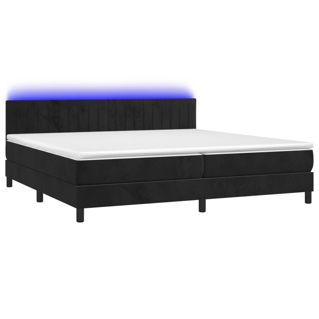 Boxspringbett ''Striped'' mit Matratze & LED 200x200 cm