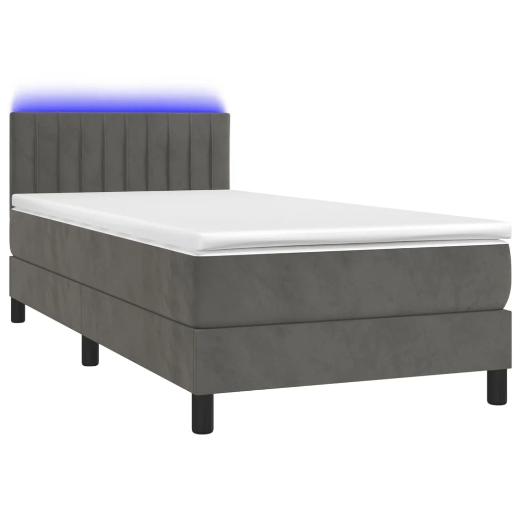 Boxspringbett ''Striped'' mit Matratze & LED 80x200 cm