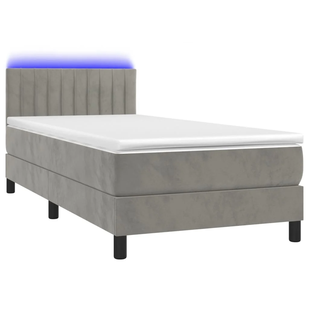 Boxspringbett ''Striped'' mit Matratze & LED 80x200 cm