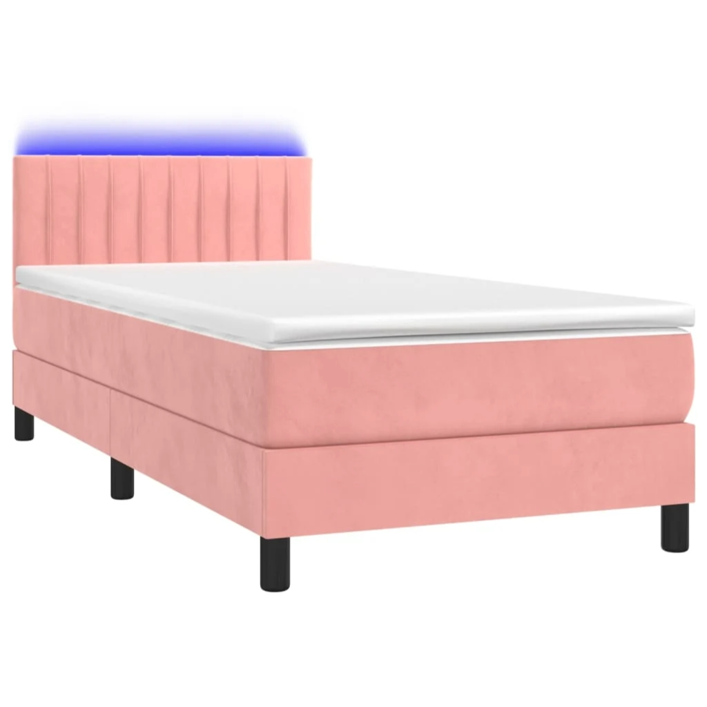 Boxspringbett ''Striped'' mit Matratze & LED 80x200 cm