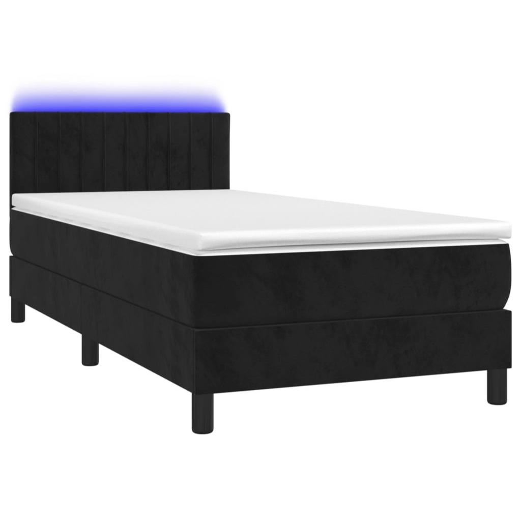 Boxspringbett ''Striped'' mit Matratze & LED 80x200 cm