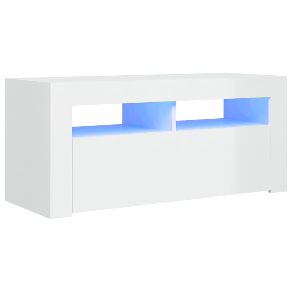 Lowboard 90x35x40 cm LED-Beleuchtung