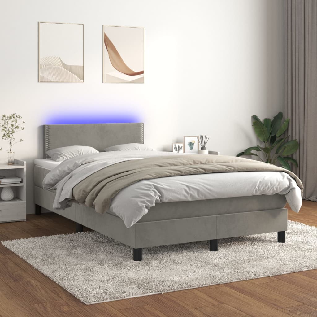 Boxspringbett ''Nailed'' mit Matratze & LED 120x200 cm