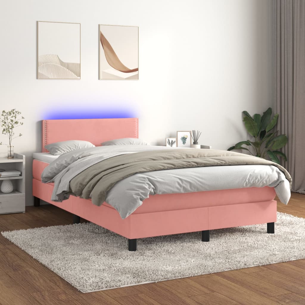 Boxspringbett ''Nailed'' mit Matratze & LED 120x200 cm