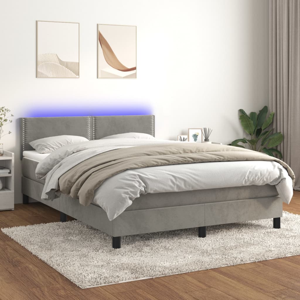 Boxspringbett ''Nailed'' mit Matratze & LED 140x200 cm