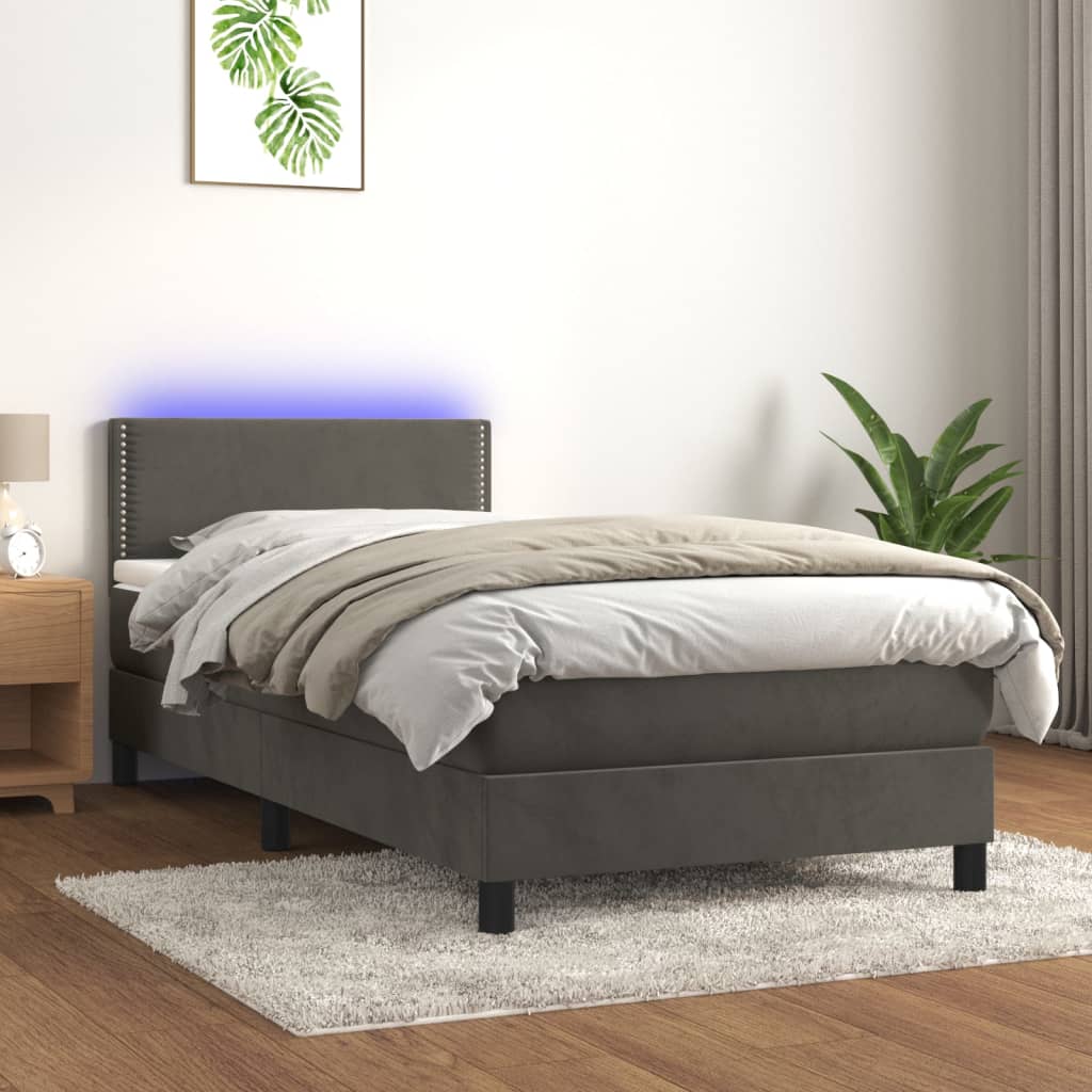 Boxspringbett ''Nailed'' mit Matratze & LED 80x200 cm