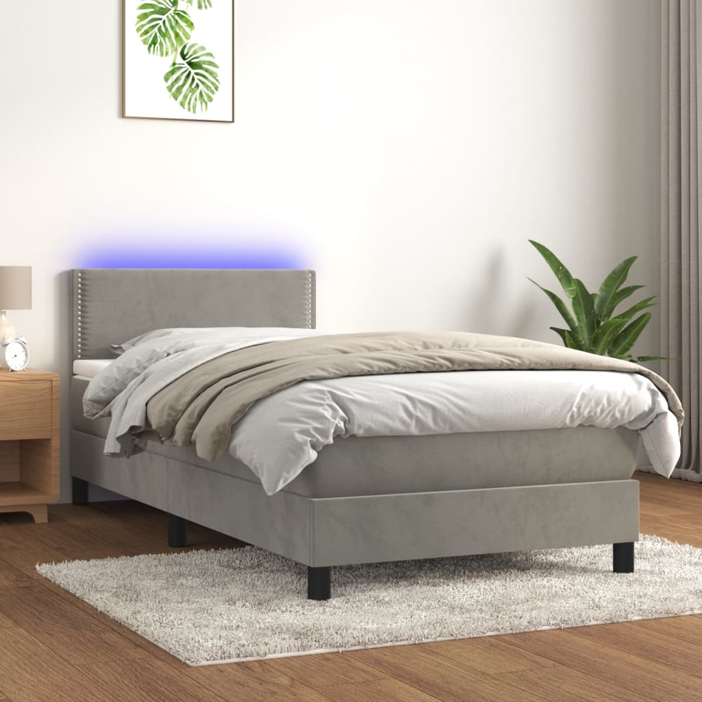 Boxspringbett ''Nailed'' mit Matratze & LED 80x200 cm