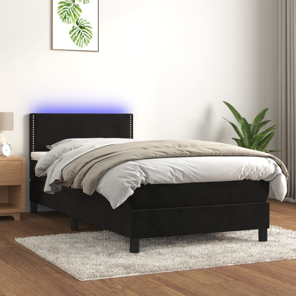 Boxspringbett ''Nailed'' mit Matratze & LED 80x200 cm