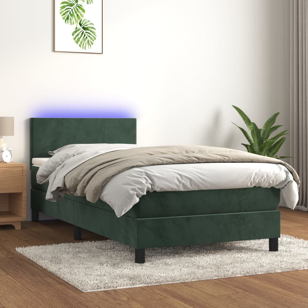 Boxspringbett ''Pure'' mit Matratze & LED 100x200 cm