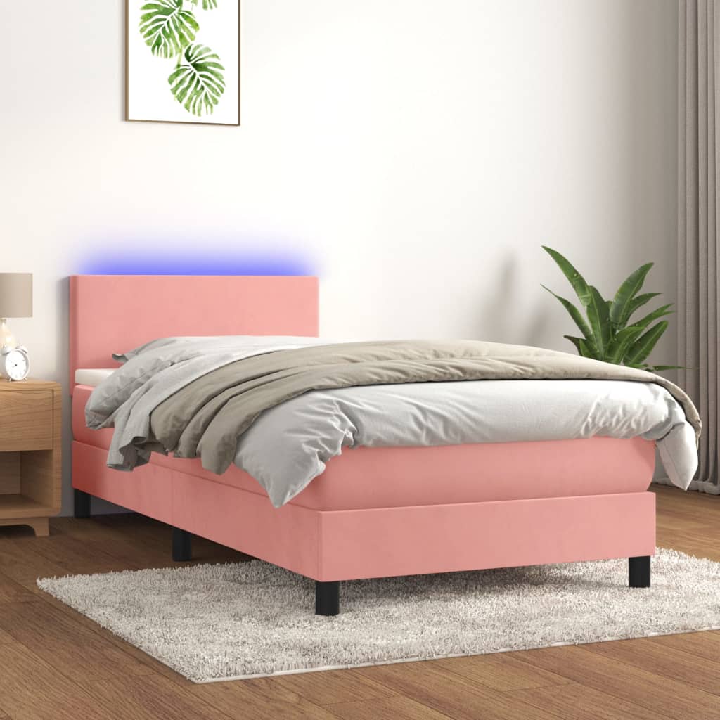 Boxspringbett ''Pure'' mit Matratze & LED 100x200 cm