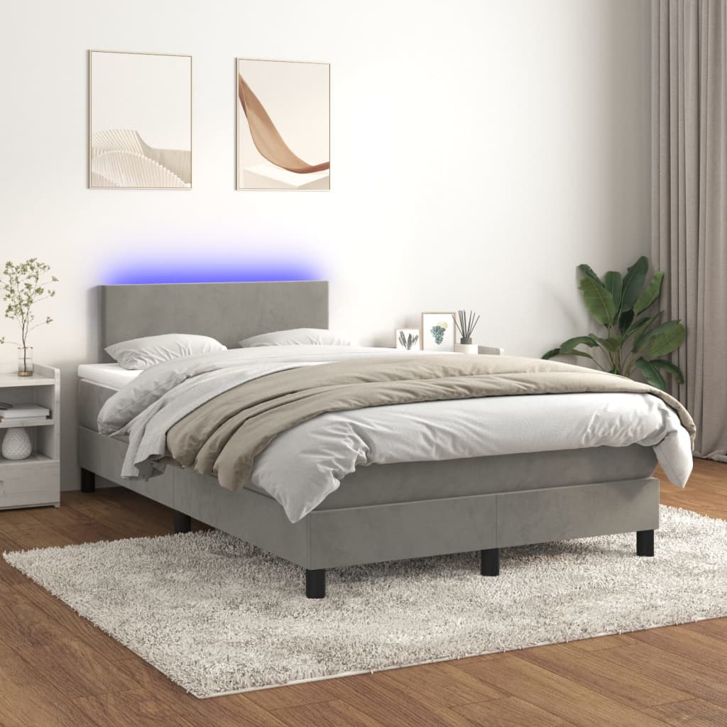 Boxspringbett ''Pure'' mit Matratze & LED 120x200 cm