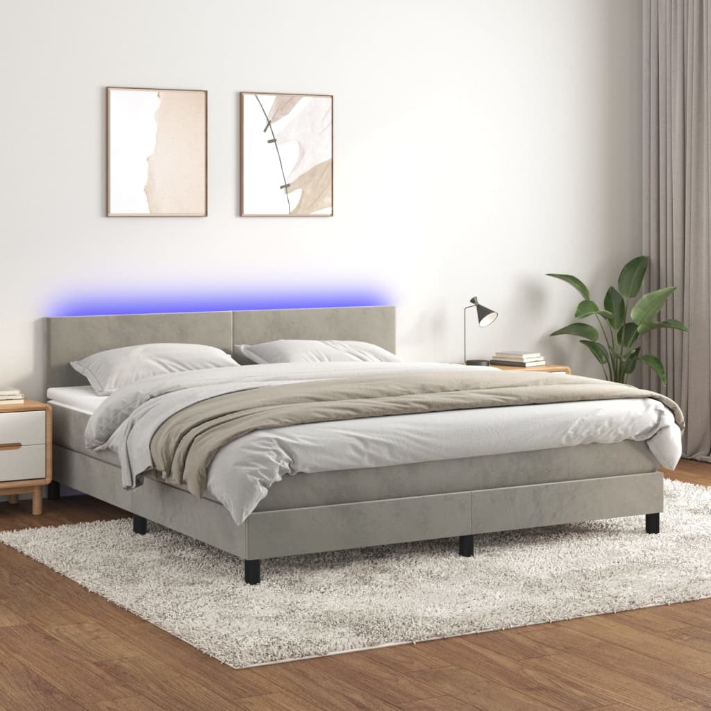 Boxspringbett ''Pure'' mit Matratze & LED 160x200 cm