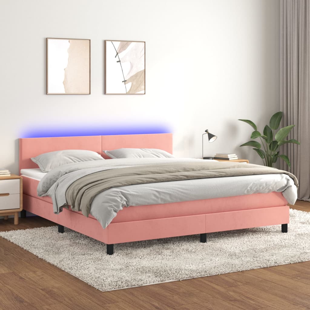 Boxspringbett ''Pure'' mit Matratze & LED 160x200 cm