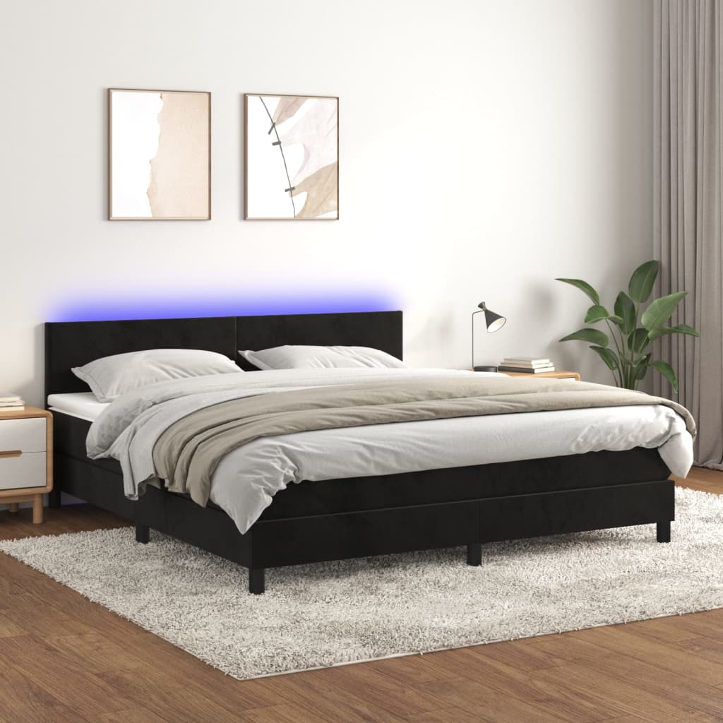 Boxspringbett ''Pure'' mit Matratze & LED 160x200 cm